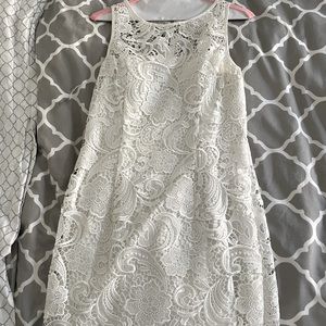 White, lace Adrianna Papell dress